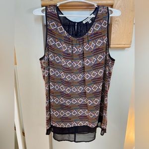 Multi Color Black Rainn Sleeveless Blouse